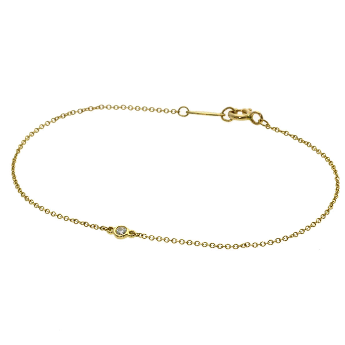 TIFFANY&Co. By The Yard 1P Diamond Bracelet K18 Yellow Gold Ladies [Used]