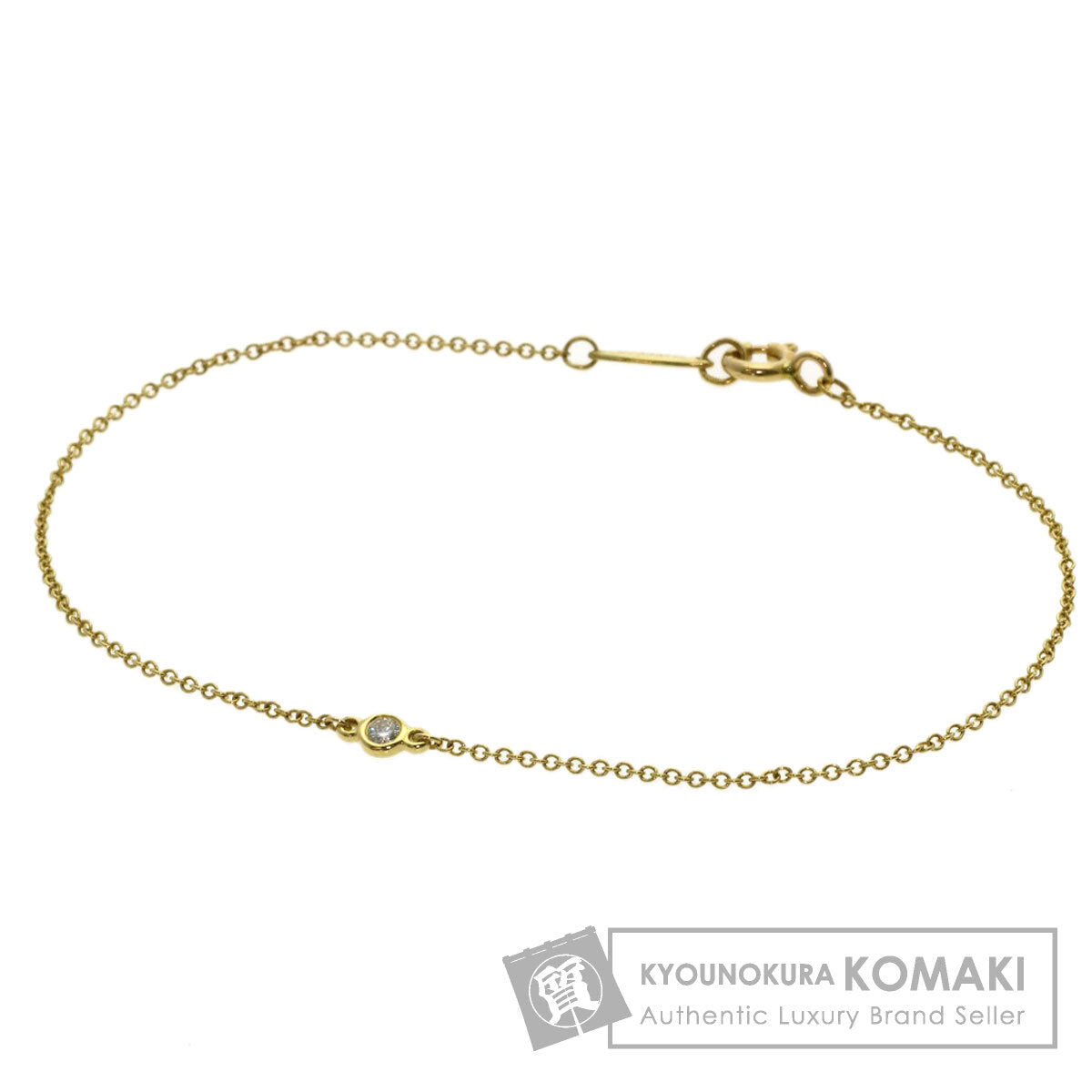 TIFFANY&Co. By The Yard 1P Diamond Bracelet K18 Yellow Gold Ladies [Used]