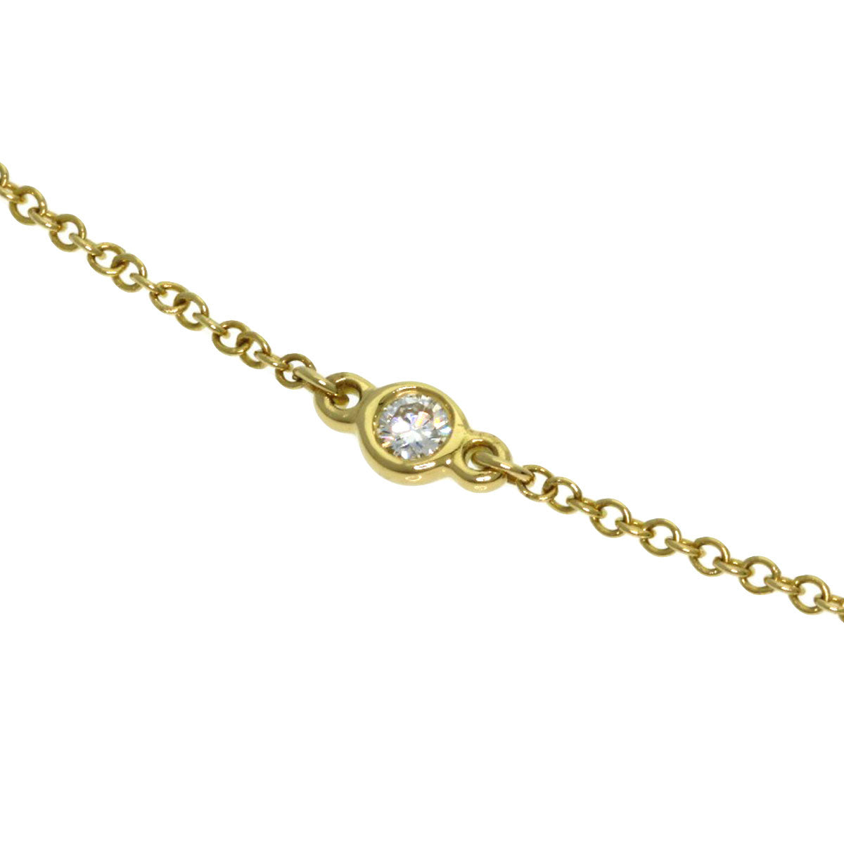 TIFFANY&Co. By The Yard 1P Diamond Bracelet K18 Yellow Gold Ladies [Used]