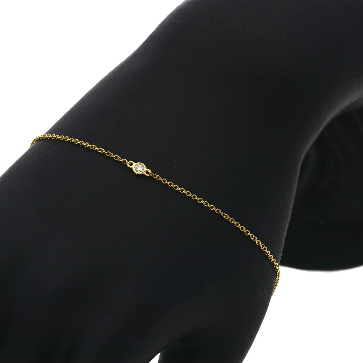 TIFFANY&Co. By The Yard 1P Diamond Bracelet K18 Yellow Gold Ladies [Used]