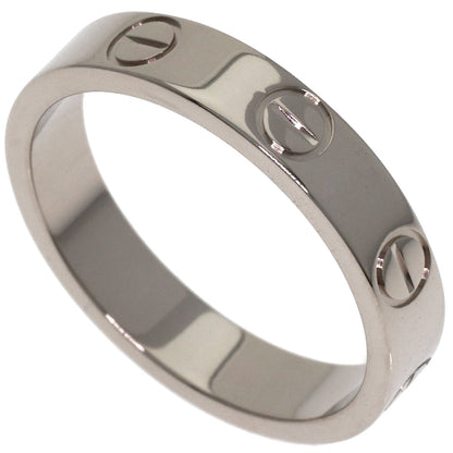 CARTIER Mini love ring # 48 Ring K18 White Gold Ladies [Used]