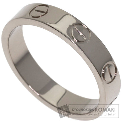 CARTIER Mini love ring # 48 Ring K18 White Gold Ladies [Used]