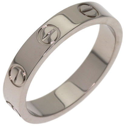 CARTIER Mini love ring # 48 Ring K18 White Gold Ladies [Used]