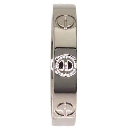 CARTIER Mini love ring # 48 Ring K18 White Gold Ladies [Used]