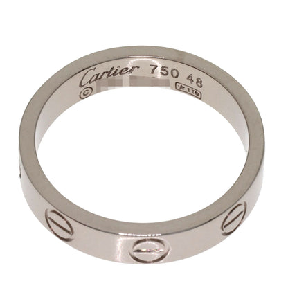CARTIER Mini love ring # 48 Ring K18 White Gold Ladies [Used]