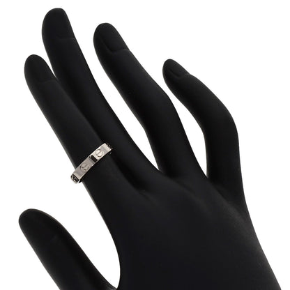 CARTIER Mini love ring # 48 Ring K18 White Gold Ladies [Used]