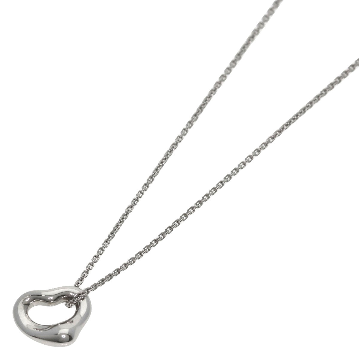 TIFFANY&Co. Open heart Necklace Platinum PT950 Ladies [Used]