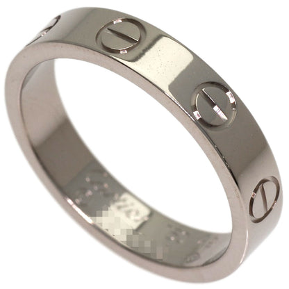 CARTIER Mini love ring #49 Ring K18 White Gold Ladies [Used]