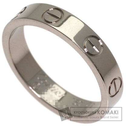 CARTIER Mini love ring #49 Ring K18 White Gold Ladies [Used]