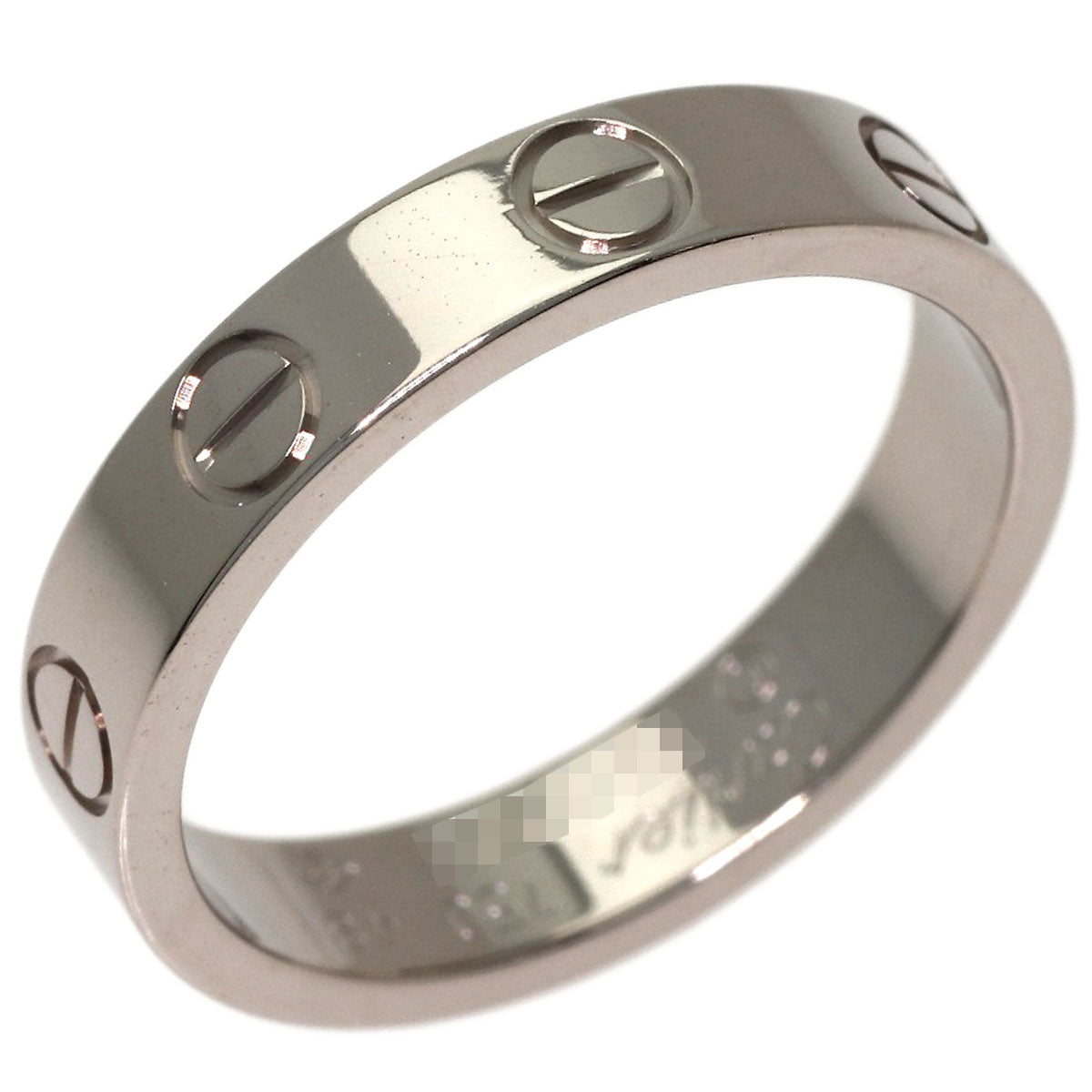 CARTIER Mini love ring #49 Ring K18 White Gold Ladies [Used]