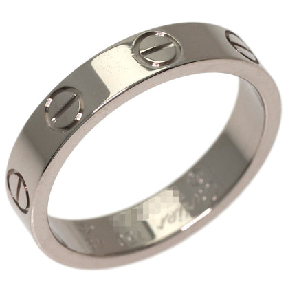 CARTIER Mini love ring #49 Ring K18 White Gold Ladies [Used]