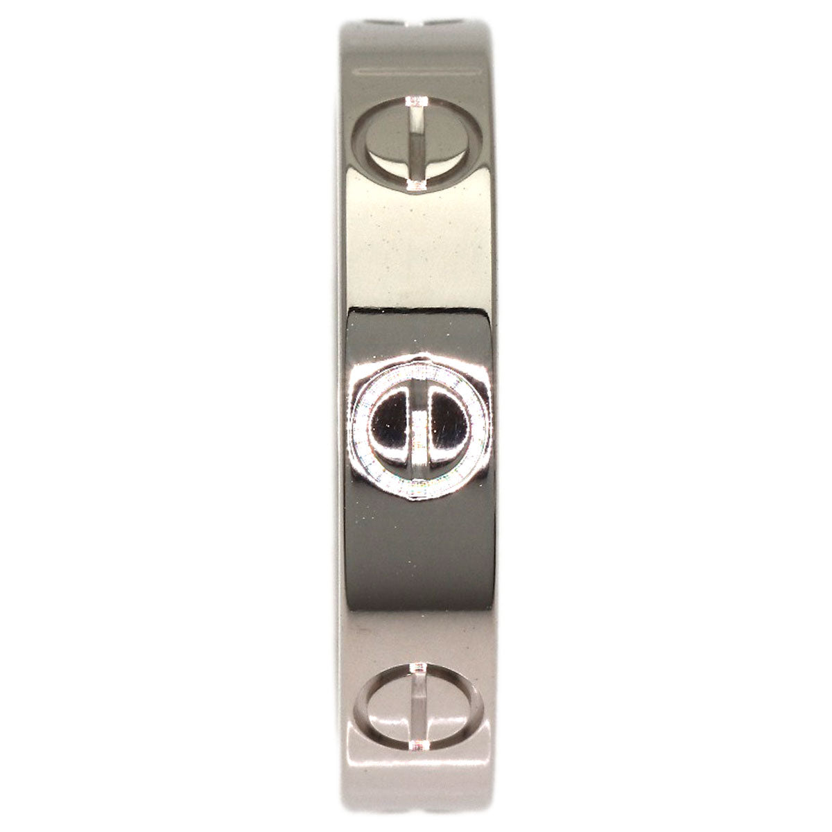 CARTIER Mini love ring #49 Ring K18 White Gold Ladies [Used]