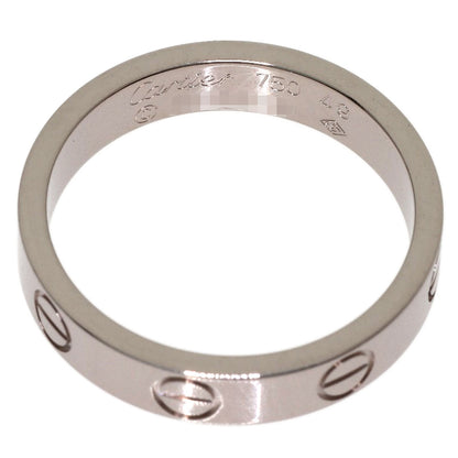 CARTIER Mini love ring #49 Ring K18 White Gold Ladies [Used]