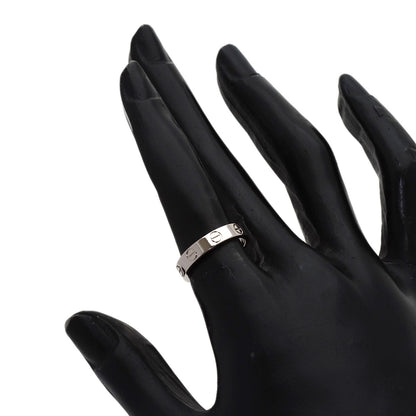 CARTIER Mini love ring #49 Ring K18 White Gold Ladies [Used]