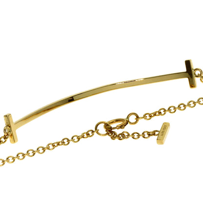 TIFFANY&Co. T Smile Small Diamond Bracelet K18 Yellow Gold Ladies [Used]