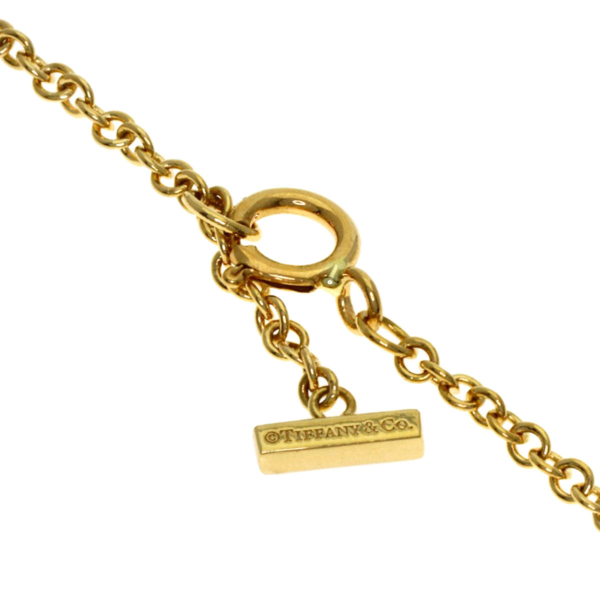 TIFFANY&Co. T Smile Small Diamond Bracelet K18 Yellow Gold Ladies [Used]