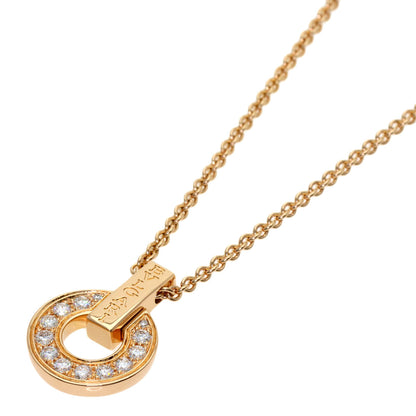 BVLGARI BVLGARI BVLGARI Openwork Diamond Necklace K18 Pink Gold Ladies [Used]