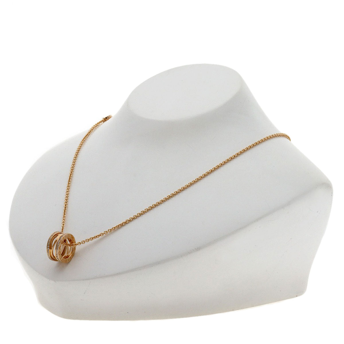 BVLGARI B.zero1 Legend Diamond Necklace K18 Pink Gold Ladies [Used]