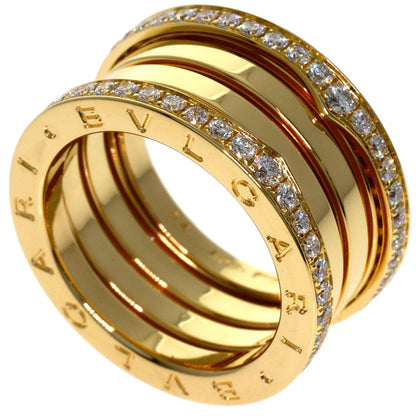 BVLGARI B.zero1 Edge Diamond 4-band #54 Ring K18 Yellow Gold Ladies [Used]
