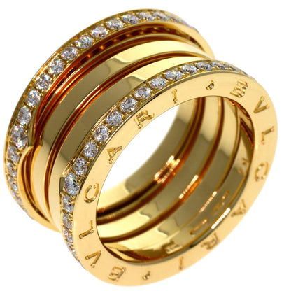 BVLGARI B.zero1 Edge Diamond 4-band #54 Ring K18 Yellow Gold Ladies [Used]