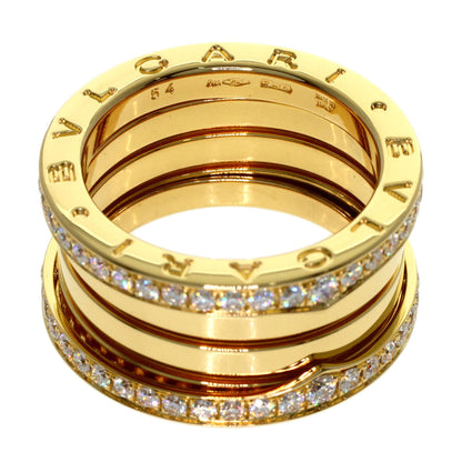 BVLGARI B.zero1 Edge Diamond 4-band #54 Ring K18 Yellow Gold Ladies [Used]