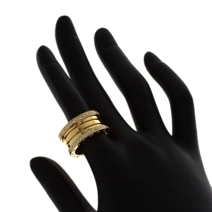 BVLGARI B.zero1 Edge Diamond 4-band #54 Ring K18 Yellow Gold Ladies [Used]