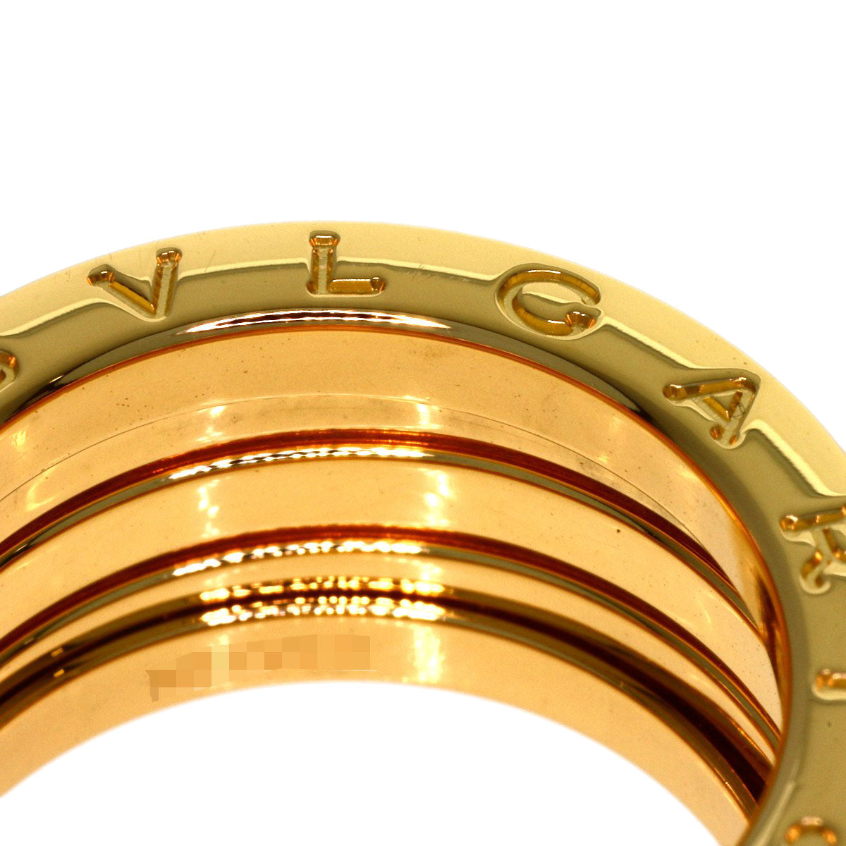BVLGARI B.zero1 Edge Diamond 4-band #54 Ring K18 Yellow Gold Ladies [Used]