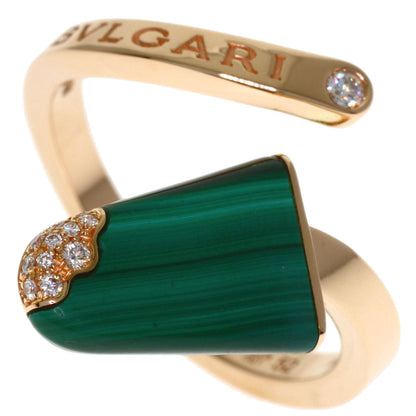 BVLGARI Gelati Malachite Diamond #52 Ring K18 Pink Gold Ladies [Used]
