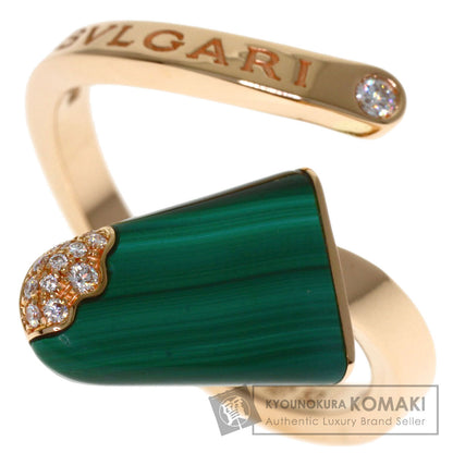 BVLGARI Gelati Malachite Diamond #52 Ring K18 Pink Gold Ladies [Used]