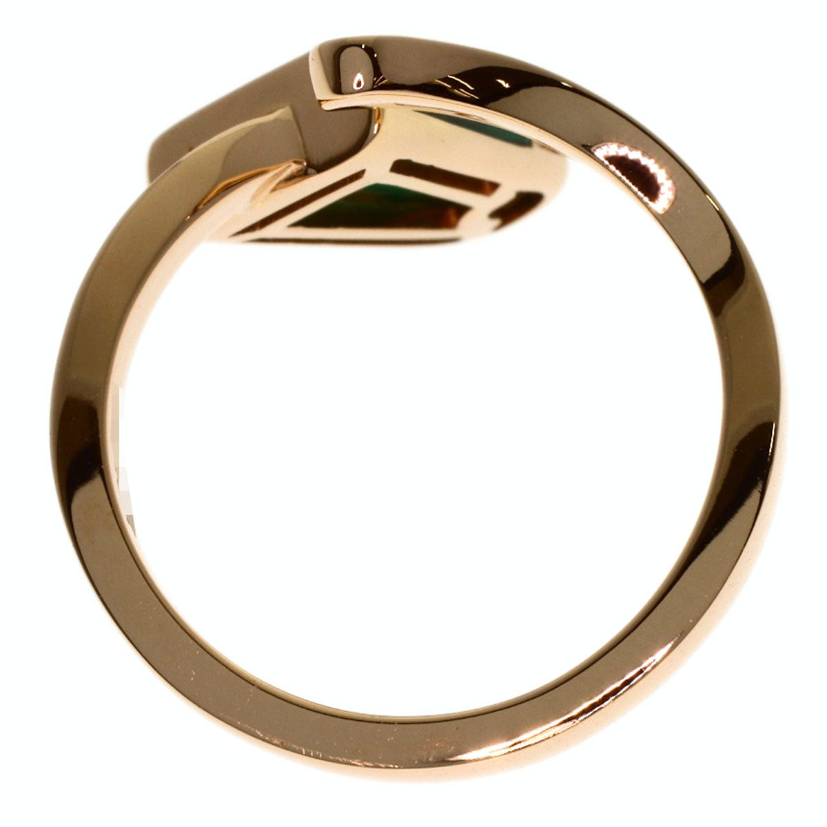 BVLGARI Gelati Malachite Diamond #52 Ring K18 Pink Gold Ladies [Used]