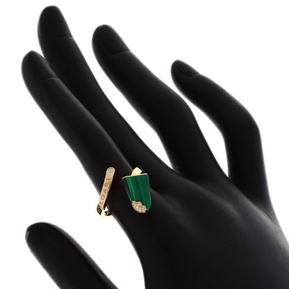 BVLGARI Gelati Malachite Diamond #52 Ring K18 Pink Gold Ladies [Used]