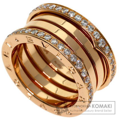 BVLGARI B.zero1 Edge Diamond 4-band #54 Ring K18 Pink Gold Ladies [Used]