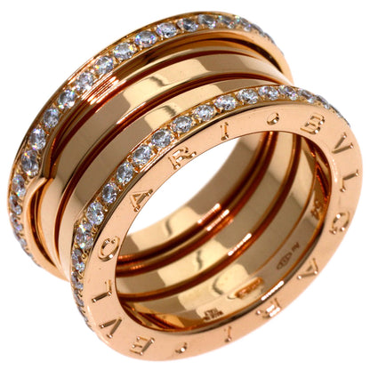 BVLGARI B.zero1 Edge Diamond 4-band #54 Ring K18 Pink Gold Ladies [Used]