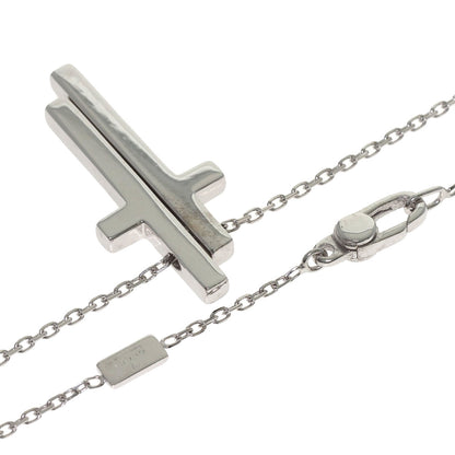 GUCCI Separate Cross Diamond Necklace K18 White Gold Ladies [Used]