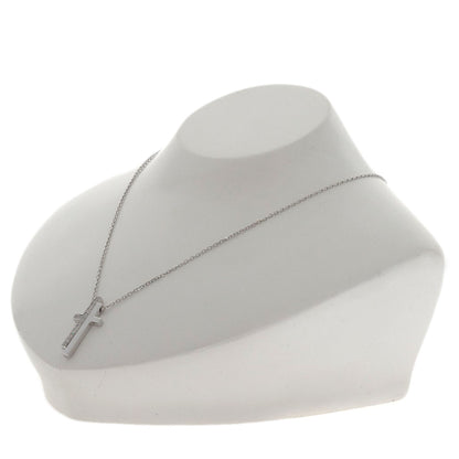 GUCCI Separate Cross Diamond Necklace K18 White Gold Ladies [Used]