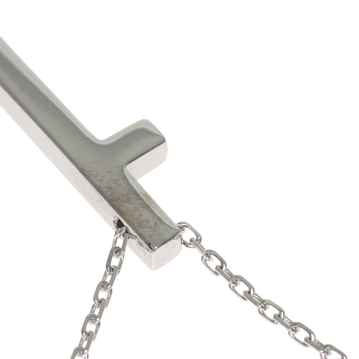 GUCCI Separate Cross Diamond Necklace K18 White Gold Ladies [Used]