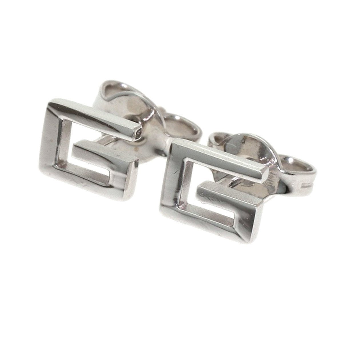 GUCCI G logo earring K18 White Gold Ladies [Used]