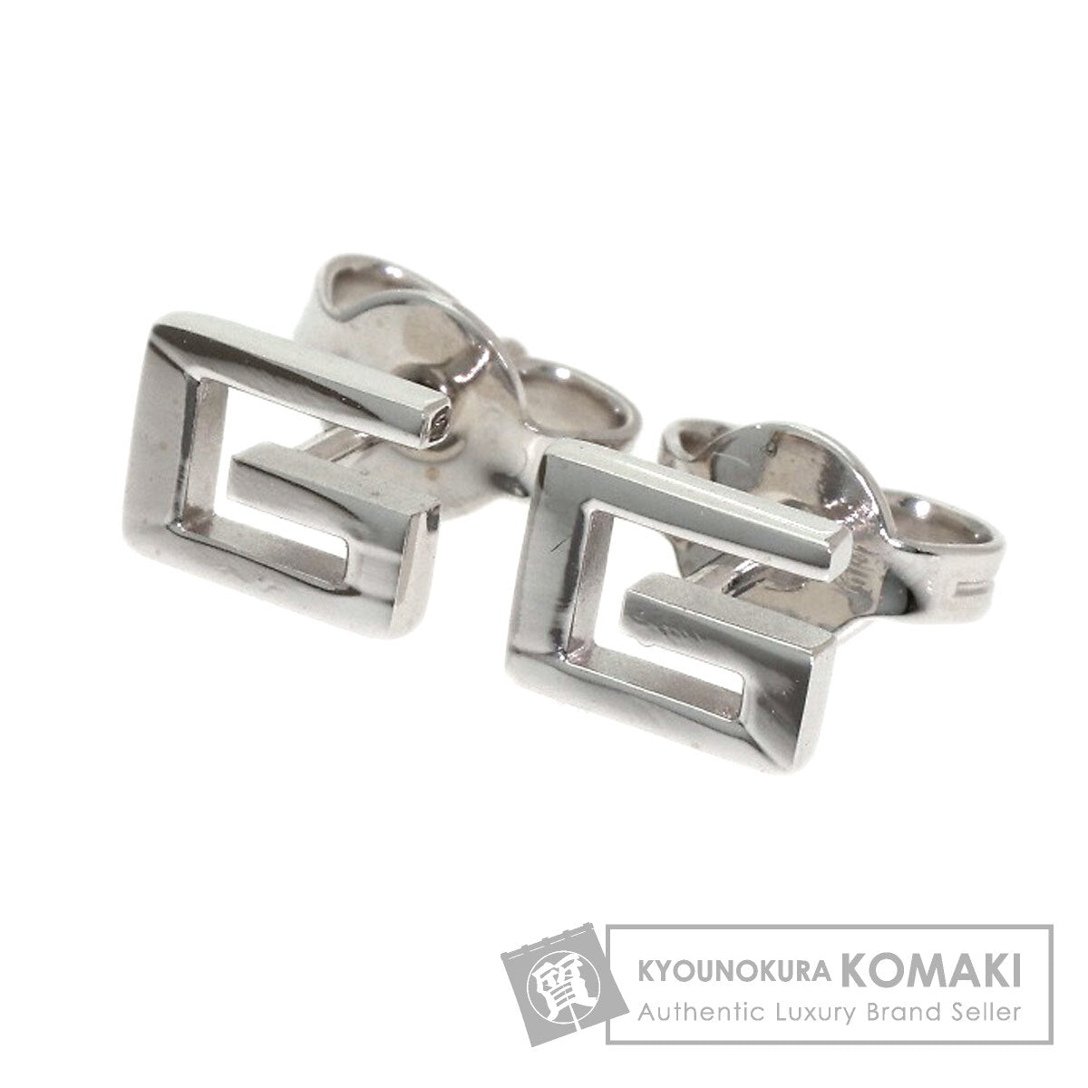 GUCCI G logo earring K18 White Gold Ladies [Used]