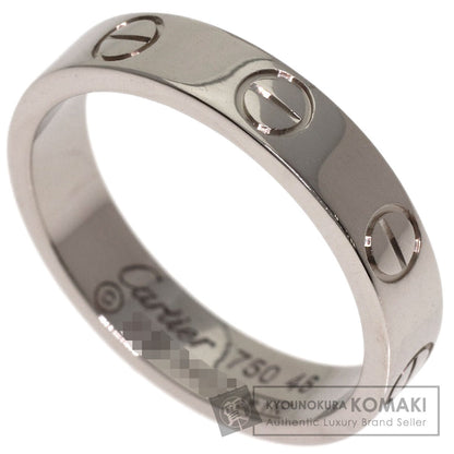 CARTIER mini love ring #48 Ring K18 White Gold Ladies [Used]