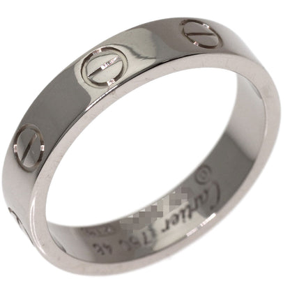 CARTIER mini love ring #48 Ring K18 White Gold Ladies [Used]