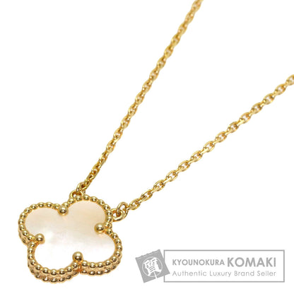Van Cleef & Arpels Vintage Alhambra Shell Necklace K18 Yellow Gold Ladies [Used]