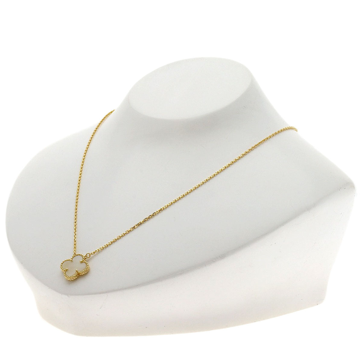 Van Cleef & Arpels Vintage Alhambra Shell Necklace K18 Yellow Gold Ladies [Used]