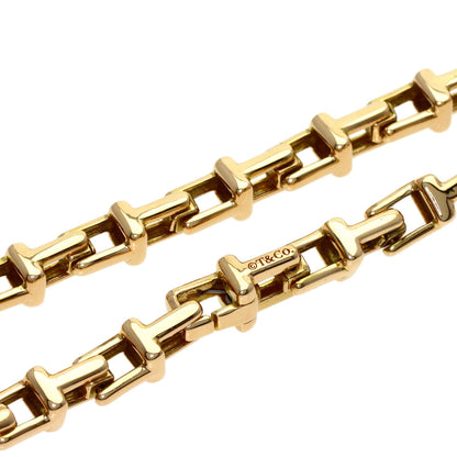 TIFFANY&Co. T narrow Bracelet K18 Pink Gold Ladies [Used]