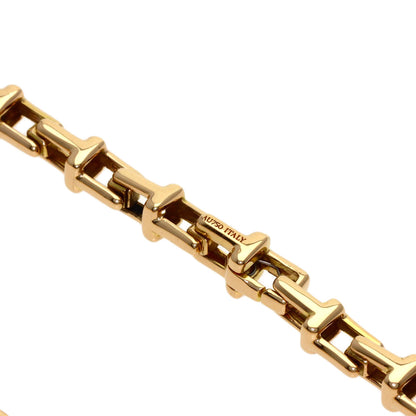 TIFFANY&Co. T narrow Bracelet K18 Pink Gold Ladies [Used]