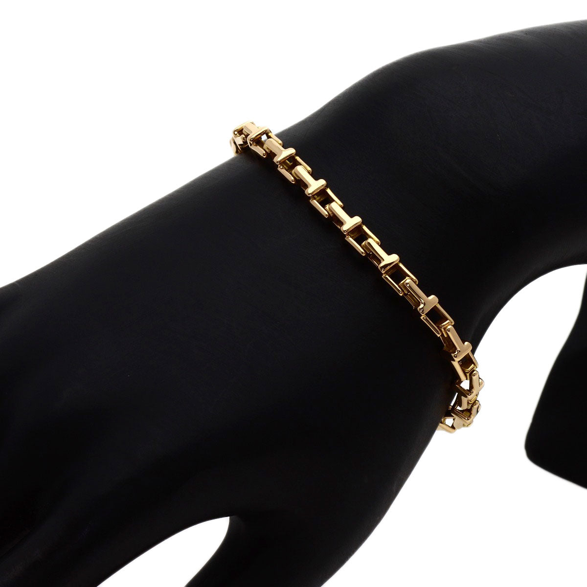 TIFFANY&Co. T narrow Bracelet K18 Pink Gold Ladies [Used]