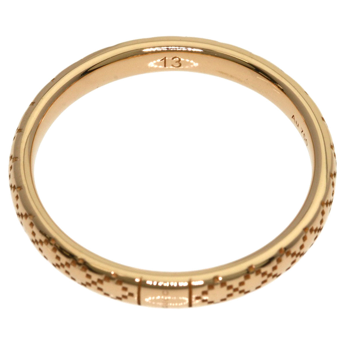 GUCCI Diamantissima # 13 Ring K18 Pink Gold Ladies [Used]