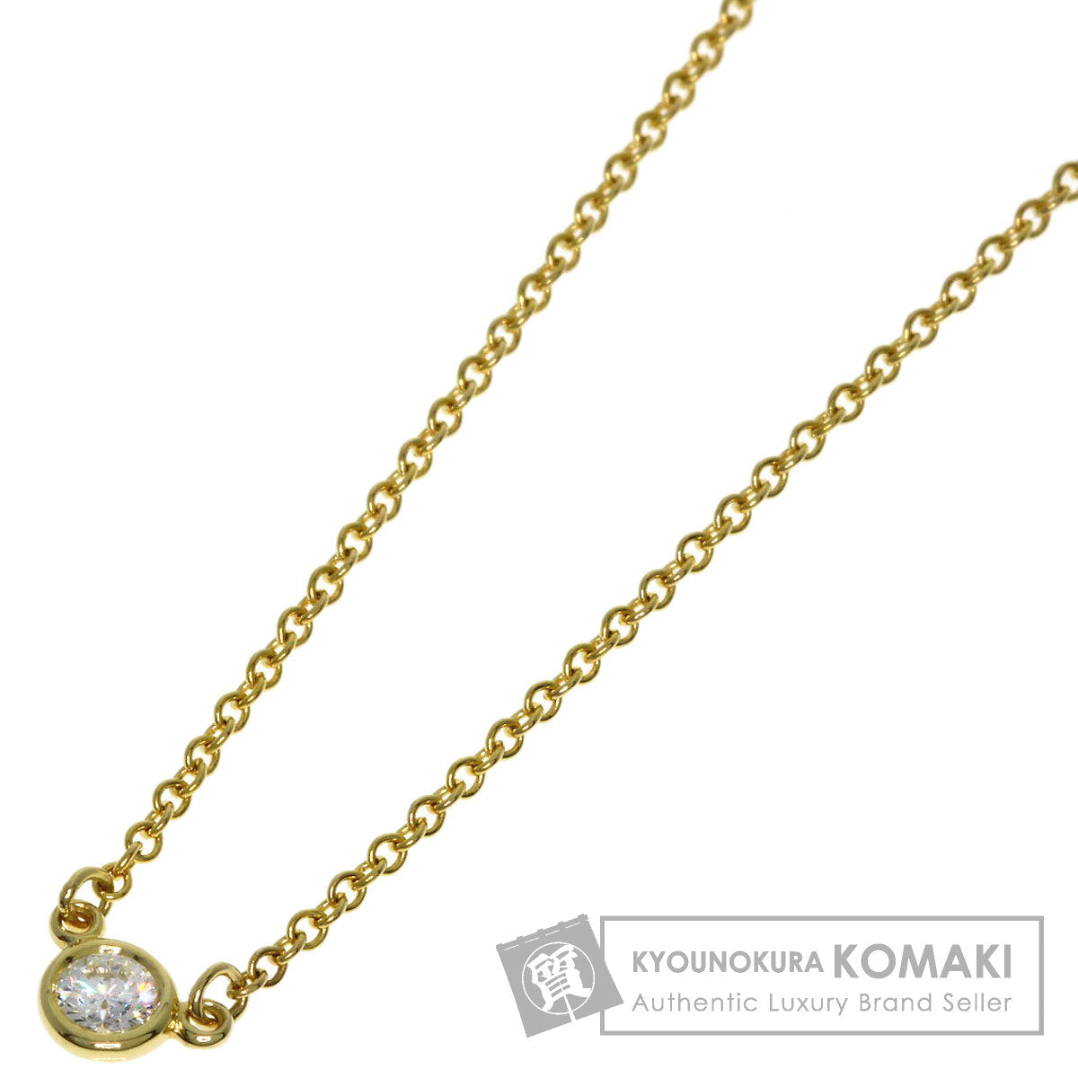 TIFFANY&Co. By The Yard 1P Diamond Necklace K18 Yellow Gold Ladies [Used]
