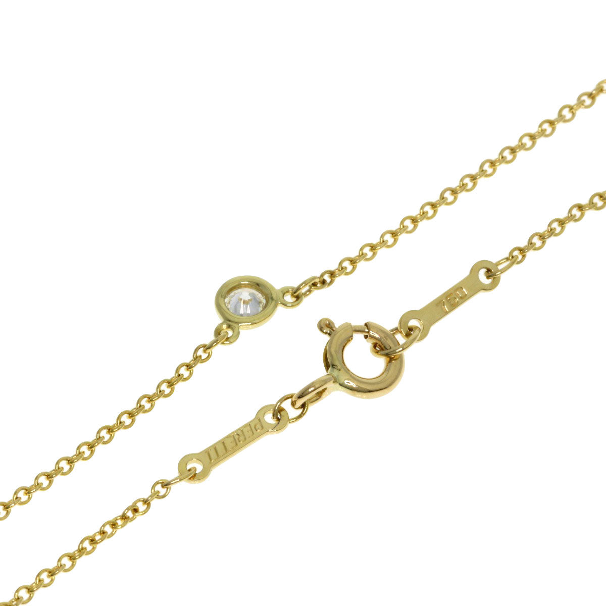 TIFFANY&Co. By The Yard 1P Diamond Necklace K18 Yellow Gold Ladies [Used]