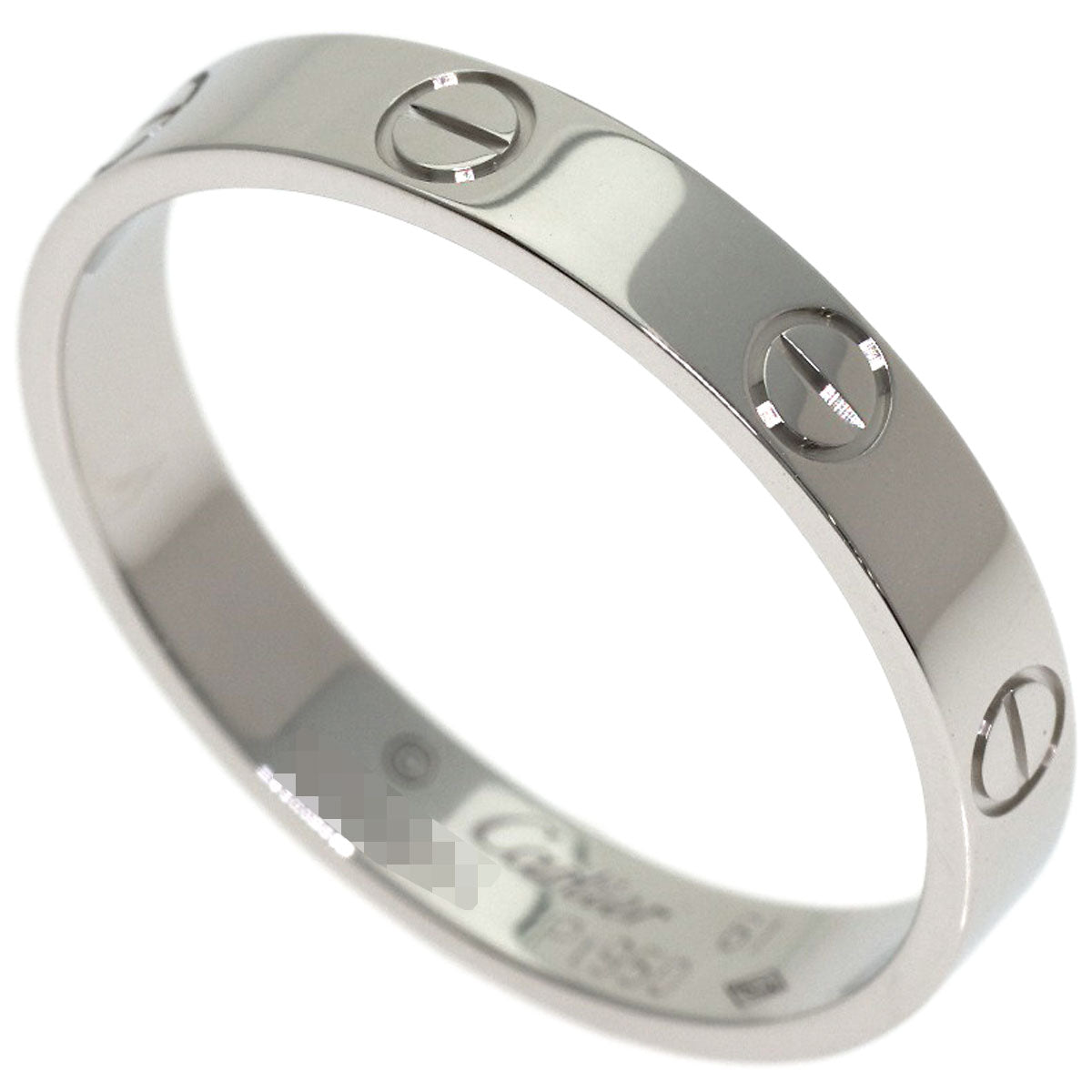 CARTIER mini love ring #61 Ring Platinum PT950 Ladies [Used]