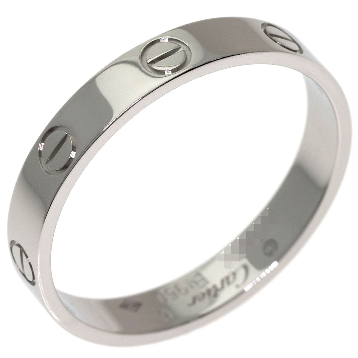 CARTIER mini love ring #61 Ring Platinum PT950 Ladies [Used]